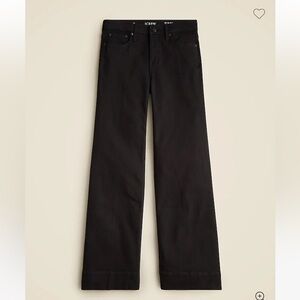 JCrew Womens Black Wide-Leg Jeans